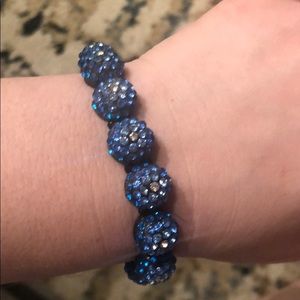 Pretty blue jeweled bracelet